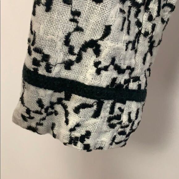 CHICO’S‎ 100% LINEN BLACK & WHITE BLAZER SIZE 1 - Picture 9 of 9